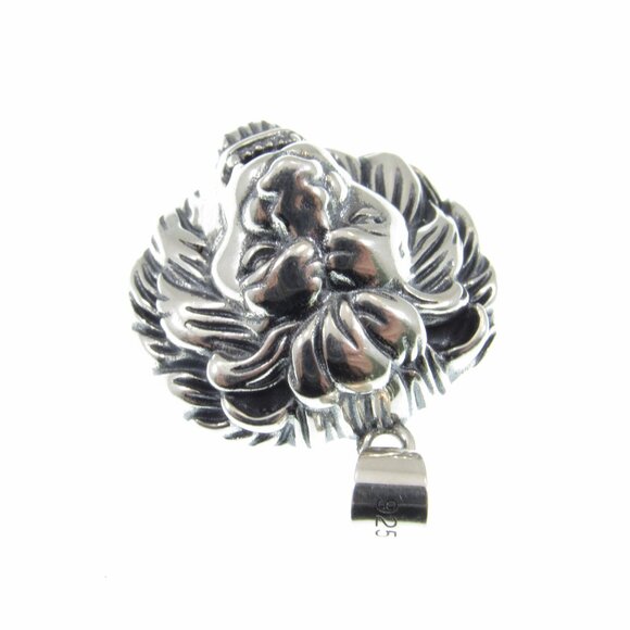 Solid 925 Sterling Silver Lion Head Face Pendant, Spirit Animal Totem Jewelry - Picture 9 of 10